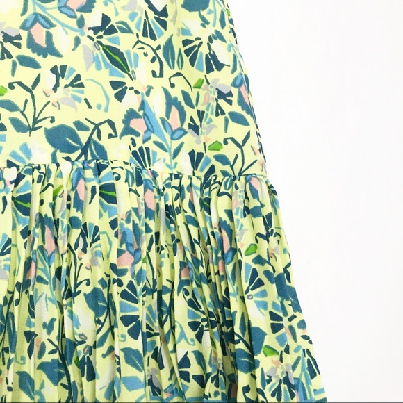 BCBGmaxazria Nima Pleated Floral sports mini ruffle skirt - Picture 6 of 11